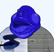 album_cover angry blue_sclera blue_skin closed_mouth fat gynaecomastia lightning meximutt milkreset music mutt muttoid obese shepherd_folly variant:meximutt // 888x849 // 554.4KB