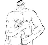 ack choke_hold chokehold chud headlock muscles mustache poljak redraw strangling strangulation tranny troon variant:chudjak // 1761x1638 // 414.7KB