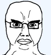 360 angry animated bald closed_mouth earless glasses head moving rotating series:spinnerz! soyjak spinning subvariant:chudjak_front template translucent translucent_background transparent transparent_background variant:chudjak // 192x192 // 30.0KB