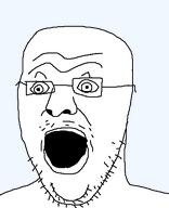 glasses shock shocked soyjak stubble variant:unknown // 372x459 // 6.4KB