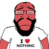 arm beard closed_eyes closed_mouth clothes glasses heart i_love red_skin sad soyjak subvariant:science_lover text tshirt variant:markiplier_soyjak // 800x789 // 173.5KB