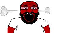 angry animated balding beard bell clothes fire_alarm fume glasses red_skin sound subvariant:science_lover variant:markiplier_soyjak video // 854x480, 2.2s // 296.3KB