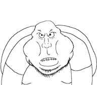 angry biting_lip butt chud_(boorufag) chud_(soybooru) clothes fat meta:op_took_a_selfie_of_xerself nose retard series:muttverse stubble subvariant:meximutt_front template variant:meximutt white_teeth // 1208x1059 // 30.9KB