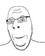 glasses redraw smile soyjak stubble subvariant:nucob variant:cobson // 541x671 // 21.6KB