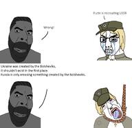 4soyjaks black_and_white closed_mouth gigachad hair looking_at_you marichka rope smile smirk soyjak stubble text variant:chudjak variant:cobson // 1517x1470 // 260.5KB