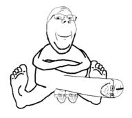 4soyjaks arm balls closed_mouth crossed_arms foot full_body glasses hand leg nsfw penis smile smug soyjak stubble subvariant:wholesome_soyjak variant:gapejak variant:soyak // 942x838 // 17.9KB