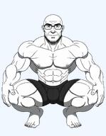 buff looking_at_you muscles sitting smile soyjak variant:unknown // 896x1152 // 781.5KB