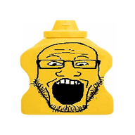 3dgifmaker animated cube glasses mustard objectsoy open_mouth soyjak stubble variant:markiplier_soyjak // 235x235 // 1.2MB