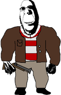 blood blunderbuss brown_pants clothes coat dark full_body holding_gun muscles ominous original_character pocket shadow sketch soyjak striped_clothing subvariant:hornyson transparent_background variant:cobson white_skin // 680x1053 // 27.8KB