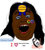 2soyjaks anti_soytan autism award brown_skin drawfag fetish flag flag:transgender_pride_flag hanging missed_paypal_(nametroon) most_retarded_nigger_award nigger retard soybooru soyjak tranny variant:alicia variant:bernd variant:soytan // 620x687 // 88.7KB