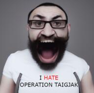 ai_generated beard clothes glasses hair i_hate irl open_mouth operation_taigjak subvariant:science_lover text variant:markiplier_soyjak white_skin // 512x504 // 358.9KB