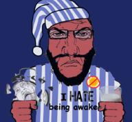 2soyjaks angry arm beard clock closed_mouth clothes fist glasses hair hand hanging hat i_hate milk mustache open_mouth pajamas punisher_face purple_hair red_skin rope soyjak stubble subvariant:science_lover suicide sun text tongue tranny variant:bernd variant:markiplier_soyjak yellow_teeth // 1017x935 // 460.8KB