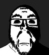 closed_mouth glasses neutral no_pupils ominous scary stubble variant:flartson // 410x464 // 9.9KB