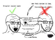 2soyjaks beard closed_mouth coal glasses meta:not_oc open_mouth soyjak text tutorial variant:soyak wordswordswords // 1900x1410 // 664.8KB