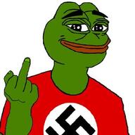 amphibian eyebrows flag:nazi_germany frog green green_skin middle_finger nas:pepe nazism pepe_the_frog swastika // 400x400 // 24.5KB amphibian eyebrows flag:nazi_germany frog green green_skin middle_finger nas:pepe nazism pepe_the_frog swastika // 400x400 // 24.5KB