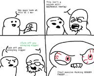 angry bloodshot_eyes comic greentext open_mouth redraw soyjak speech_bubble stubble text v_(4chan) v_tan variant:unknown video_game // 848x691 // 46.9KB