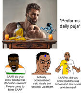 3soyjaks brown_skin buddhism christianity flag flag:india flag:mexico flag:vatican_city gigachad hinduism india mexico religion subvariant:el_perro_chud text variant:chudjak variant:el_perro_rabioso variant:shirtjak vatican // 1464x1656 // 318.9KB