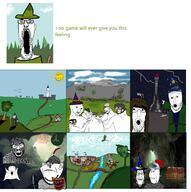 are_you_soying_what_im_soying castle cave dungeons_and_dragons elden_ring glasses greentext hairy knight mountain multiple_soyjaks nas open_mouth outside pointing soyjak stubble subvariant:fingerboy sun variant:a24_slowburn_soyjak variant:impish_soyak_ears variant:markiplier_soyjak video_game western_rpg wizard_hat // 1429x1439 // 1.1MB