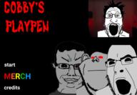 4soyjaks angry closed_mouth ear glasses hair open_mouth red_eyes smile soyjak stubble subvariant:chudjak_front variant:chudjak variant:cobson variant:impish_soyak_ears variant:markiplier_soyjak youtuber // 2930x2028 // 1.1MB