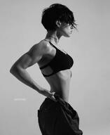 black_and_white female gigachad model nas:gigachad photo subnas:femgiga woman // 1440x1758 // 193.4KB