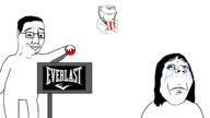 abuse berryboy blood boxing_glove bucket crying dispenser domestic_violence everlast eye_shadow fist food friends frown funny girl glasses glove hair lever logo looking_at_you machine makeup misogyny popcorn punch sad shooter smile stubble subvariant:annabelle tear variant:chudjak variant:gapejak variant:impish_soyak_ears woman // 1920x1080 // 594.0KB