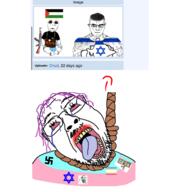 4chanchan ack hanging israel lgbt map_(pedophile) nazi_flag nazism palestine pedophile soyjak soyjak_party tranny trend:soyjak_trio variant:gapejak variant:markiplier_soyjak variant:tony_soprano_soyjak well_well_well // 1280x1280 // 707.4KB