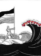 angry bloodshot_eyes crazed flag flag:poland germany glasses mustache open_mouth painting plunger poland soyjak stubble variant:feraljak wave // 1424x1920 // 356.1KB