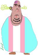 biting_lip blood brown_skin ear fat full_body glasses hair purple_hair soyjak stinky stubble subvariant:blobson subvariant:hornyson tranny variant:cobson // 815x1192 // 275.8KB