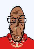 agder angry brown_skin closed_mouth clothes county european flag flag:agder glasses mucus mustache mutt norway plant red_eyes soyjak subvariant:euromutt sweater transparent_background tree variant:markiplier_soyjak white_skin // 591x843 // 40.5KB