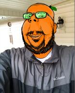 artist:romanian_schizo edit fat froot glasses grey_shirt happy jacket orange_skin plant real_life realistic smile subvariant:wholesome_soyjak trailer_house variant:gapejak white_teeth wings_of_redemption // 636x784 // 526.0KB