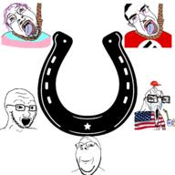 5soyjaks angry bloodshot_eyes brainlet clothes country crying cup dead distorted donald_trump drinking_straw flag flag:nazi_germany glasses hair hand hanging holding_object horseshoe_theory judaism maga mug mustache nazism open_mouth pol_(4chan) politics purple_hair rope small_brain smile soyjak star star_of_david stretched_mouth stubble subvariant:chudjak_front subvariant:wholesome_soyjak suicide swastika teeth tongue tranny united_states variant:bernd variant:chudjak variant:gapejak variant:soyak yellow_teeth // 1500x1500 // 311.7KB
