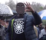 a10_eyes african_american black_skin clothes glasses irl kanye_west morenazi nazism negro nigger ok_hand_sign sonnenrad stubble subvariant:teutonson subvariant:teutonson_front trend:aryan tshirt variant:cobson // 923x816 // 908.4KB