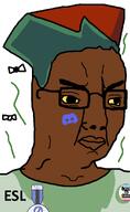 blue_hair brown_skin bug cap clothes discord discord_logo_facial_mark esl flag:minor_attracted_person flies fly fnf_pedo friday_night_funkin' green_hair hat map_(pedophile) neutralplier_award pedophile shitskin stink_lines stinky sweating variant:chudjak white_background yellow_sclera // 860x1400 // 39.9KB