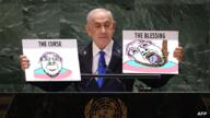 Benjamin_Netanyahu hanging holding_object israel judaism netanyahu tranny troon variant:bernd // 892x501 // 539.2KB