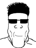 closed_mouth glasses hair smile soyjak sunglasses variant:markiplier_soyjak // 600x800 // 46.9KB