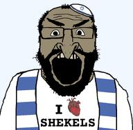 brown_skin clothes hat heart i_love jewish_nose judaism jude kike kippah nose rotten_teeth series:yehudyakim shekel shekels star_of_david subvariant:science_lover tallit text variant:markiplier_soyjak // 800x789 // 43.8KB