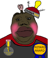 1_year_on_bald_men_with_glasses_website antenna award black_skin blush closed_mouth clothes double_chin eyebrows eyelashes fat grey_shirt hat lamp lips meta:not_oc nose obese red_shirt retard small_brain stupid subvariant:hunky_twink_sex_machine text thinker thinking_cap variant:alicia // 596x720 // 147.0KB