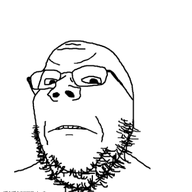 angry animated byonbyon frown glasses poyopoyo soyjak stubble variant:gapejak // 378x400 // 339.0KB