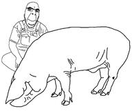 hog looking_at_you overalls pig smile variant:cobson white_background // 951x797 // 11.9KB
