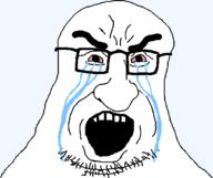 angry bloodshot_eyes crying glasses open_mouth soyjak stubble variant:pissluffare // 620x519 // 11.8KB