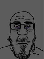 beard closed_mouth dark depressed doomer glasses sad self_insert subvariant:neutralplier tired variant:markiplier_soyjak // 3240x4320 // 712.5KB