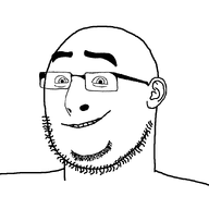 bald ear glasses happy looking_at_you nose series:fusionjaks smile stubble variant:cobson variant:weirdpenis wholesome // 900x900 // 15.7KB