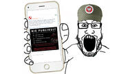 arm baseball_cap clothes glasses glowie hand hat holding_object holding_phone iphone military open_mouth phone poland russo_ukrainian_war soyjak stubble subvariant:phoneplier subvariant:phoneplier_vertical text variant:markiplier_soyjak wykop // 1600x900 // 381.8KB