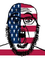 flag:united_states glasses open_mouth soyjak stubble united_states variant:waljak // 206x271 // 34.3KB