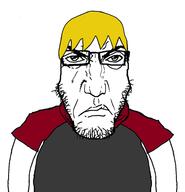 angry clothes face glasses i_hate i_love merge meta:tagme nate punisher punisher_face soyjak soyjak_party stubble subvariant:science_lover tshirt variant:markiplier_soyjak white_skin yellow_hair // 917x952 // 204.7KB