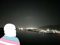 Charlotte_Fosgate background flag:transgender_pride_flag glasses looking_away oregon portland real_life soyjak stubble tranny variant:feraljak // 2048x1536 // 284.4KB
