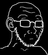 black_skin ear glasses inverted neutral no_eyes soyjak stubble variant:soyak // 680x768 // 27.8KB