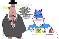2soyjaks a10_eyes angry arm averi bloodshot_eyes blue_eyes boykissersilly_cat cartoon closed_mouth clothes ear eyes_like_the_o-o-cean fedora flag:palestine furry furry_artist glasses hand happy mask necktie palestine smile soyjak stink_lines stinky stubble subvariant:blobson subvariant:hornyson subvariant:nucob table trend:aryan variant:cobson yellow_eyebrows yellow_stubble // 1934x1284 // 372.1KB
