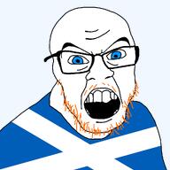 blue_eyes country flag flag:scotland ginger orange_hair scotland scottish stubble variant:feraljak // 1025x1025 // 61.5KB