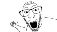 arm glasses merge open_mouth soyjak stubble variant:dylanjak variant:yurjak // 768x442 // 73.8KB